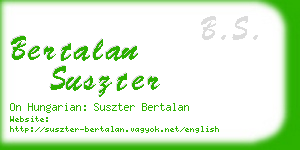 bertalan suszter business card